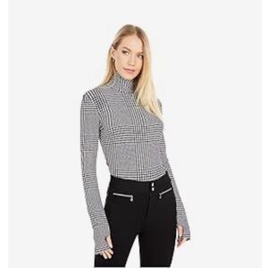 KAMALIKULTURE Black and White Houndstooth Top